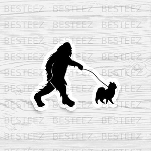 Bigfoot Walking Pomeranian Svg File- Dog Rescue Png - Digital Download - Cut File for Silhouette image 3