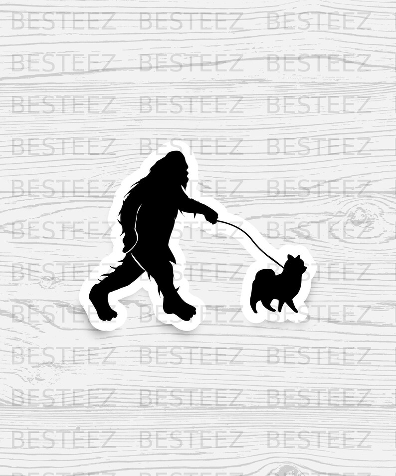 Bigfoot Walking Pomeranian Svg File- Dog Rescue Png - Digital Download - Cut File for Silhouette image 3