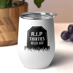 RIP Thirties Partybecher – 20 Stück, 266 Ml, Für Den 40. Geburtstag | Lustige Einwegbecher Mit Spruch