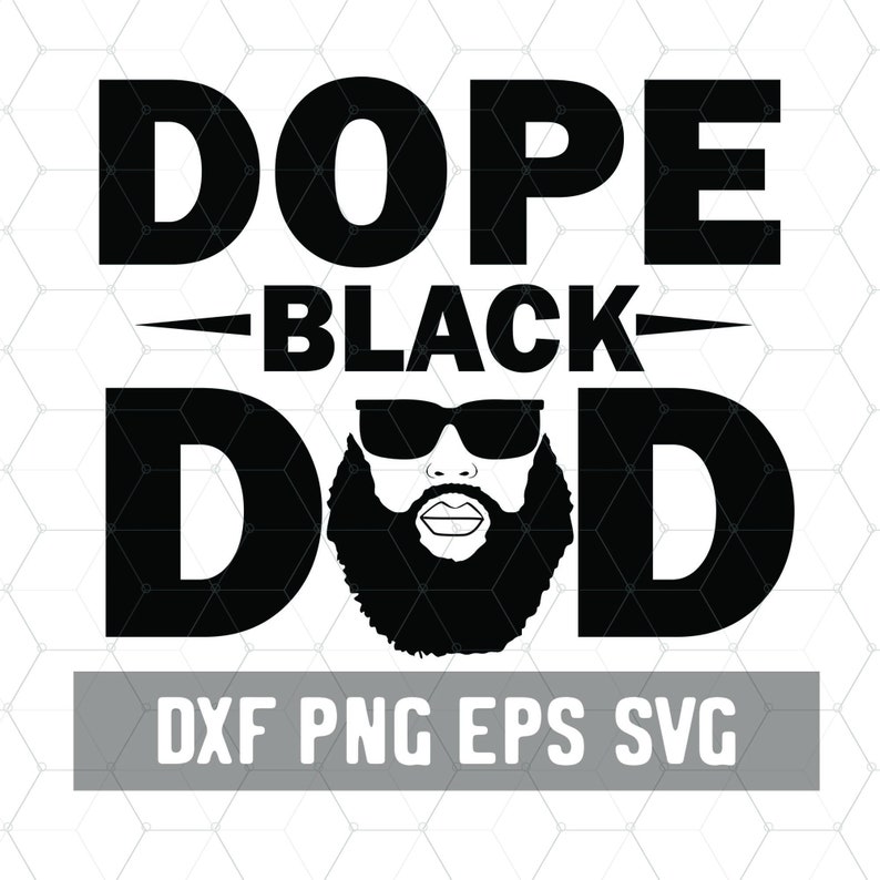 Download Dope Black Dad Beard SVG Bearded Bald Black Man Download | Etsy