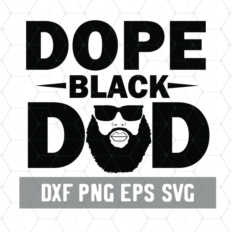 Download Dope Black Dad Beard SVG Bearded Bald Black Man Download ...