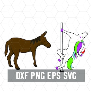 Unicorn Mom - Vinälskare Svg - Unicorn Gåva Kvinnor - Digital Nedladdning - Pole Dancer Cricut - Klippfil för Silhuett