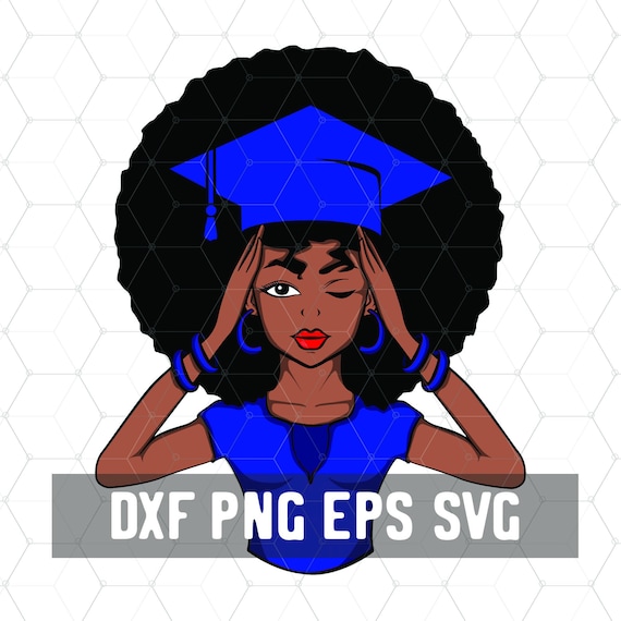 Download Hbcu Melanin Black Graduate Navy Blue Graduation African Etsy