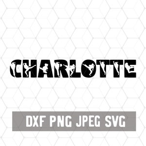 Nombre personalizado Taekwondo SVG - Charlotte Svg - TKD Cricut - Archivos Cricut - Karate dxf - Silueta de artes marciales Descargar - Clipart de danza
