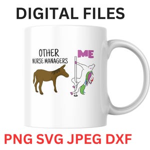 Andere verpleegkundig managers jarige ik Eenhoorn - zogende eenhoorn - digitale download - gesneden bestand voor Silhouette