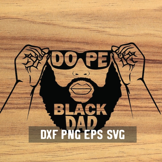 Download Dope Black Dad Beard SVG Bearded Bald Black Man Download | Etsy