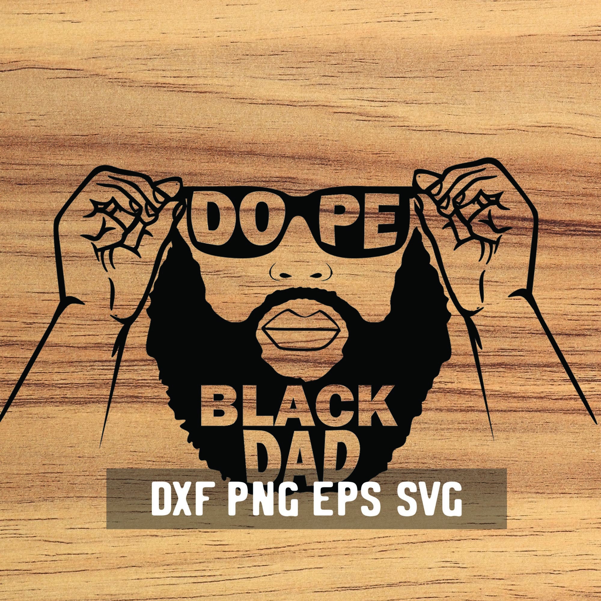 Download Dope Black Dad Beard Svg Bearded Bald Black Man Download Etsy