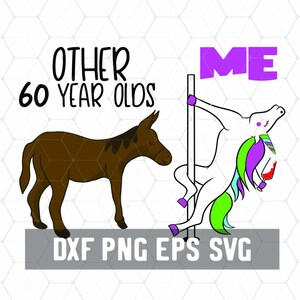 Andere 60-jarigen Me Unicorn - 60e verjaardag Svg - 60e verjaardag cadeau vrouwen - digitale download - verjaardag Cricut - gesneden bestand voor silhouet