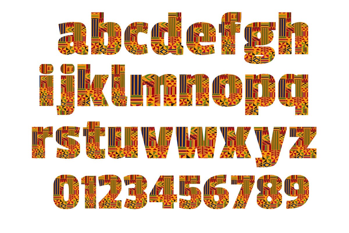 Authentic Kente African - Pattern Color Font - Digital OTF Typeface - Etsy