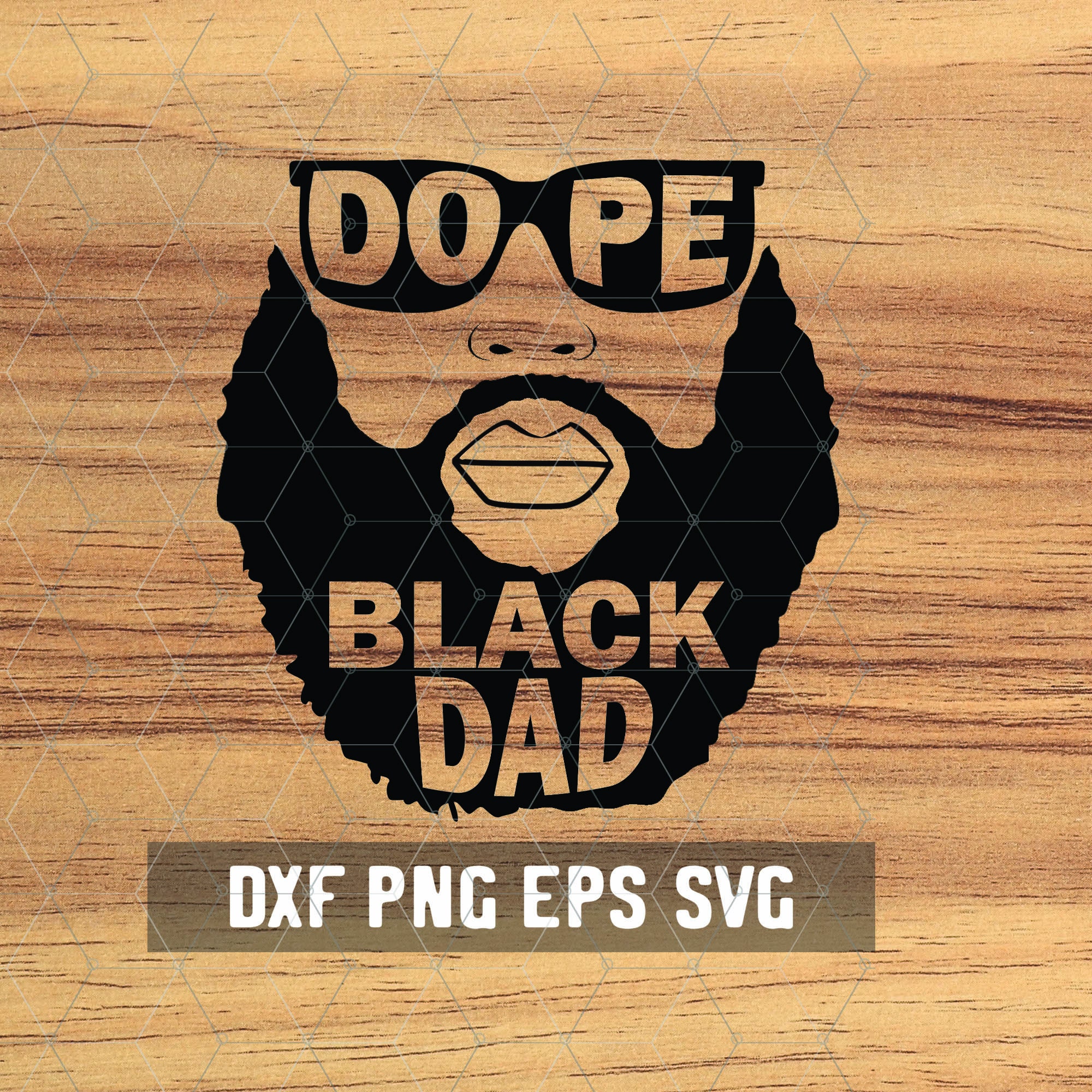 Download Dope Black Dad SVG Bearded Bald Black Man Download Black ...