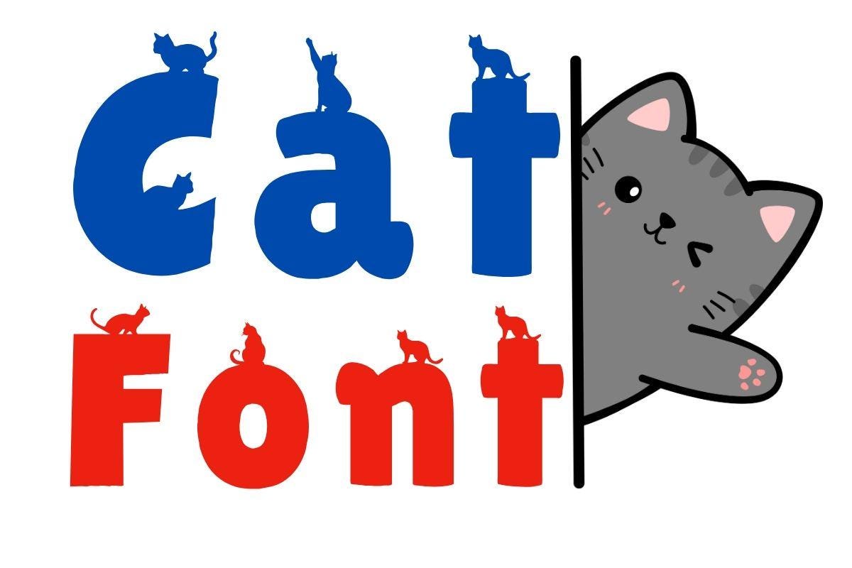 ◆Cat◆ Cat Fonts | OTF and TTF | Uppercase, Lowercase & Numbers