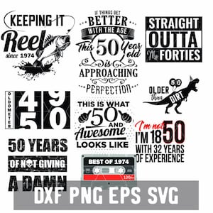 Grappige 50e verjaardag - 50 jaar mannen Svg - verjaardag 50 vader PNG - digitale download - verjaardag Cricut - Craft Supplies - bestand knippen voor silhouet