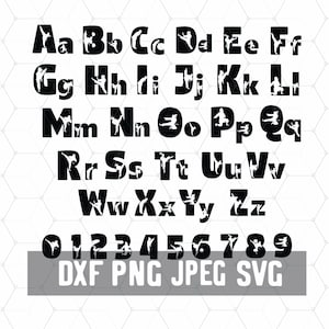 Taekwondo Font SVG - TKD Cricut - Alphabet Svg Files for Cricut  - Martial Arts Dxf - Karate Silhouette Download - Tae Kwon Do Clipart