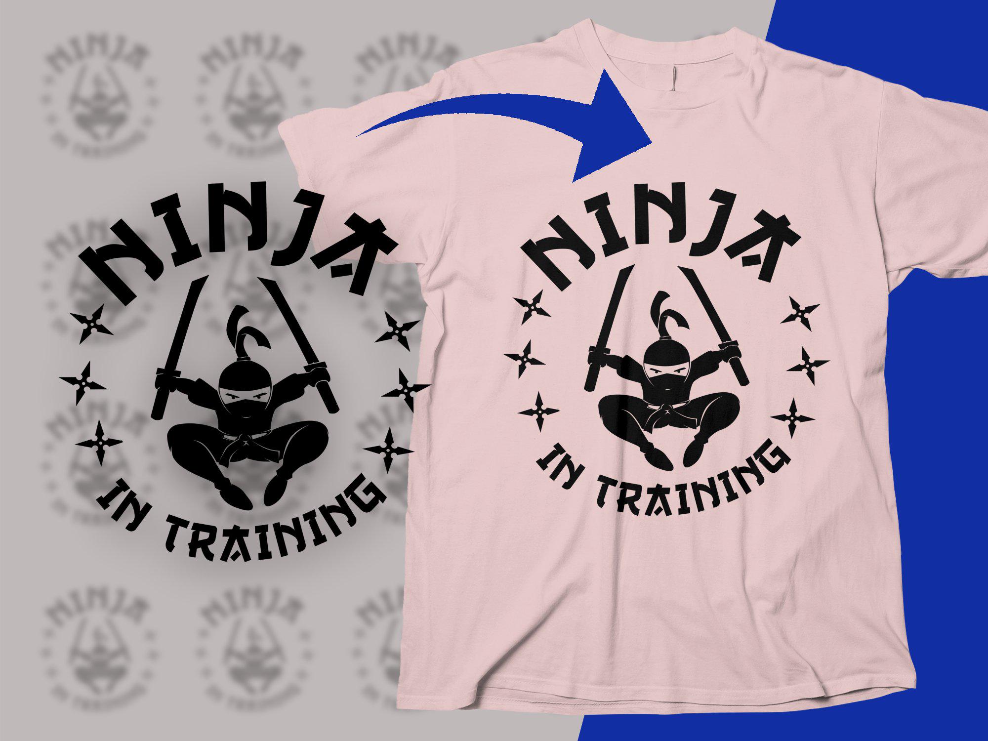 Tstars Ninja In Training Kids T-Shirt | Martial Arts Themed Tee For Boys & Girls - Medium, Navy - View #13