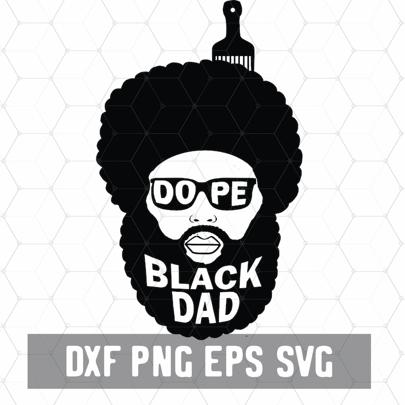 Download Dope Black Dad SVG Bearded Bald Black Man Download Black | Etsy