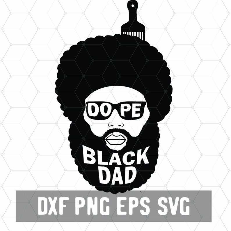 Download Dope Black Dad SVG Bearded Bald Black Man Download Black ...