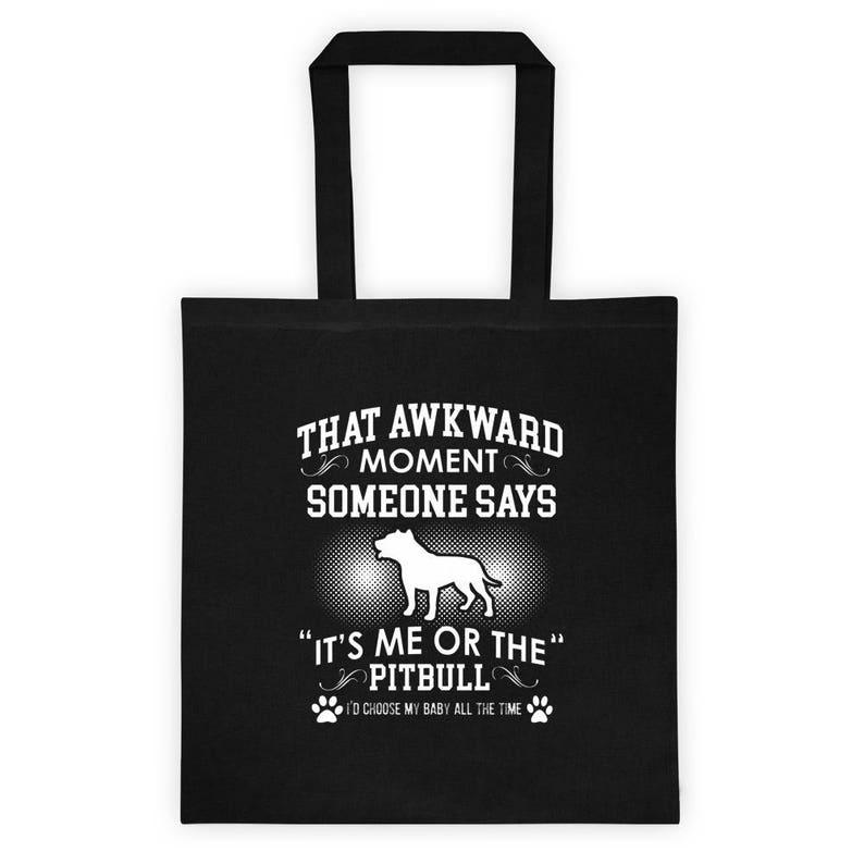 Pitbull dog designs Tote bag
