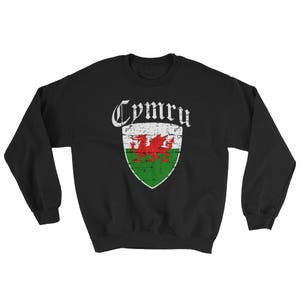 Cymru Wales | Welsh Flag | Welsh Gifts  Sweatshirt