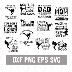 Taekwondo Svg  - Taekwondo Mom Svg - Black Belt - Martial Arts Digital - Tae Kwon Do Mom- Taekwondo Bundle - SVG PNG Download