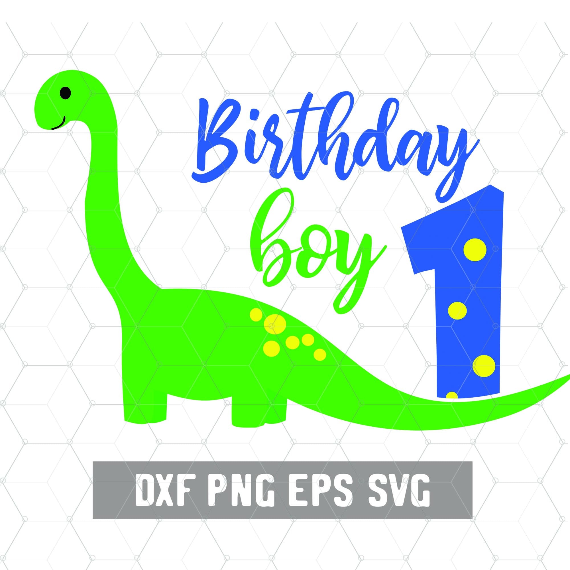 Birthday Boy Cute Dino SVG 1st Party Dinosaur 1st Year - Etsy