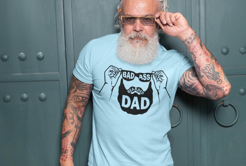 Download Bad Ass Bearded Dad SVG Beard Gifts Men Download Fathers ...