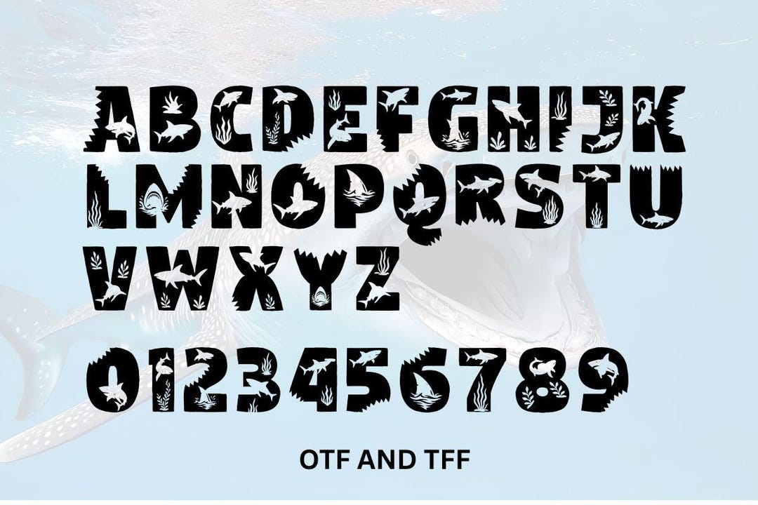 Shark Bite Font | Bold Display Typeface | OTF & TTF | All Caps and ...
