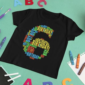 6th Birthday Boy File- Birthday Boy Png - Sublimation - Digital Download - Party Favor - Transparent Background