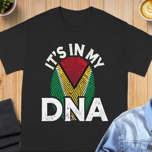 Guyana Flag T-Shirts, Guyanese Pride Apparel, Fingerprint Design, Guyana Souvenir, Unique Graphic Tee, Guyana Roots