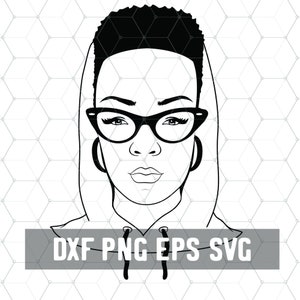Melanin Black Girl Magic SVG - Natural Hair - African American DXF - Black Women Silhouette - History Month - Loc&#39;d Up Pride PNG Download