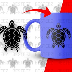 Sea Turtle SVG, PNG, dxf, jpeg, Turtle Silhouette, Turtle Clipart, Turtle Vector, Sea Life, Ocean Animals, Cricut, Silhouette Cut File