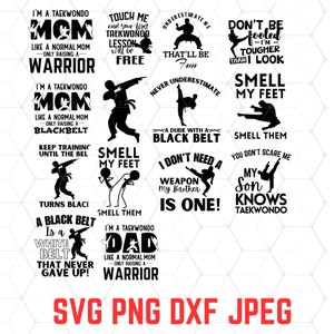 Taekwondo Svg  - Taekwondo Boys Svg - Black Belt - Martial Arts Digital - Tae Kwon Do Mom- Martial Arts Bundle - SVG PNG Download