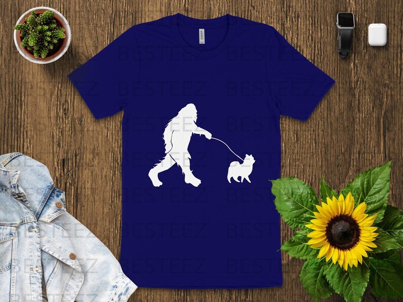 Bigfoot Walking Pomeranian Svg File- Dog Rescue Png - Digital Download - Cut File for Silhouette image 2