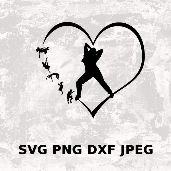 Love Hip-Hop Dance SVG, JPEG, PNG, Dxf - Diseño digital para entusiastas de la danza - Descarga instantánea