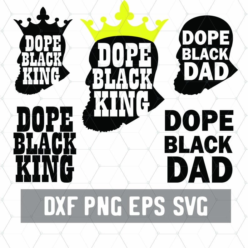Download Dope Black King SVG Bearded Bald Black Man Download Black ...