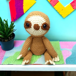 Adorable Sloth Crochet Pattern - Amigurumi Sloth PDF Pattern, Digital Download, English Only, Intermediate Level