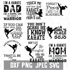Karate Svg  - Karate Mom Svg - Black Belt - Martial Arts Digital - Karate Mom- Bundle - SVG PNG Download