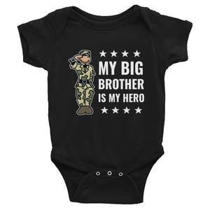 Big Brother Military| Baby gifts| Army Baby| Military gifts  Infant Bodysuit