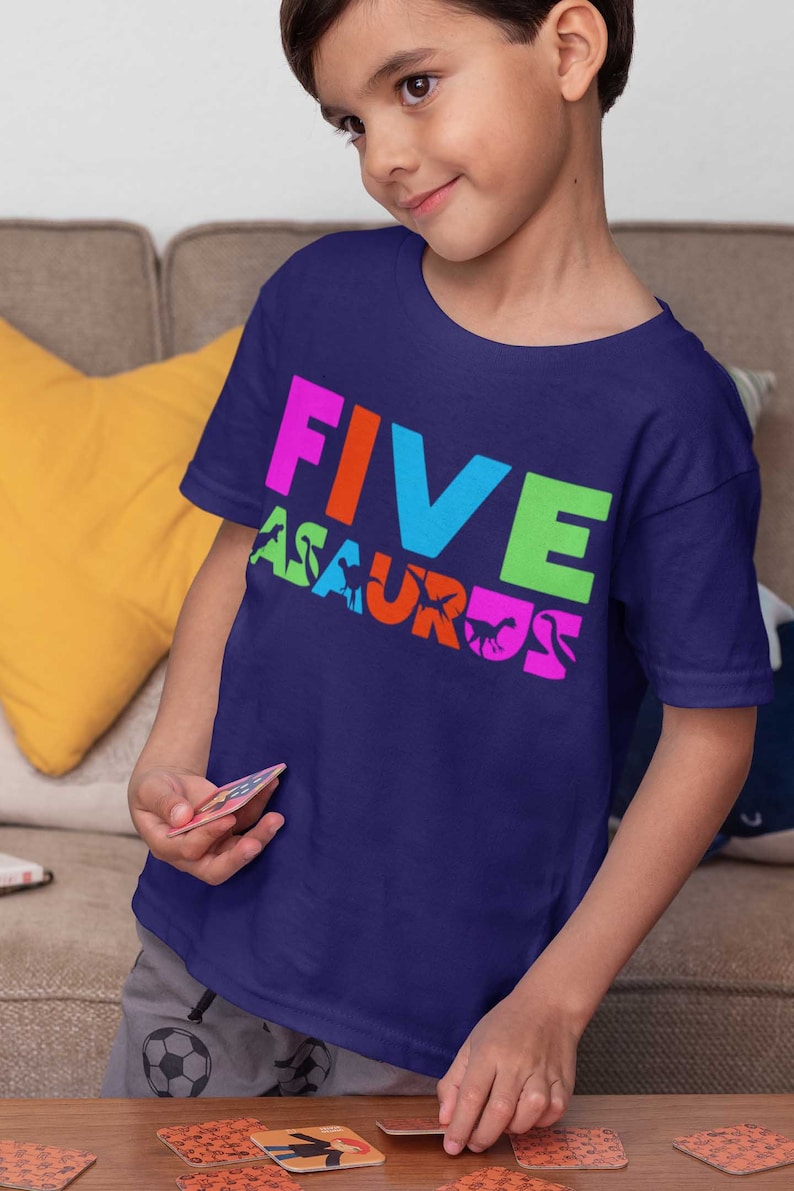Download Roar I'm 5 Years 5th Birthday Dinosaur Dinosaur Svg | Etsy