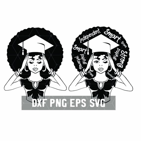 Download Hbcu Cute Black Graduate Graduation African American Woman Etsy