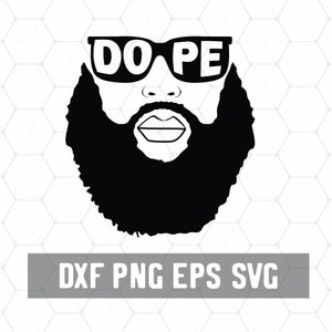 Download Dope Black Dad Svg Bearded Bald Black Man Download Black Etsy