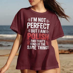Funny Polish T-Shirt, I&#39;m Not Perfect, Polish Pride Gift, Poland Heritage Tee, Sarcastic T Shirt, Gift For Polish People