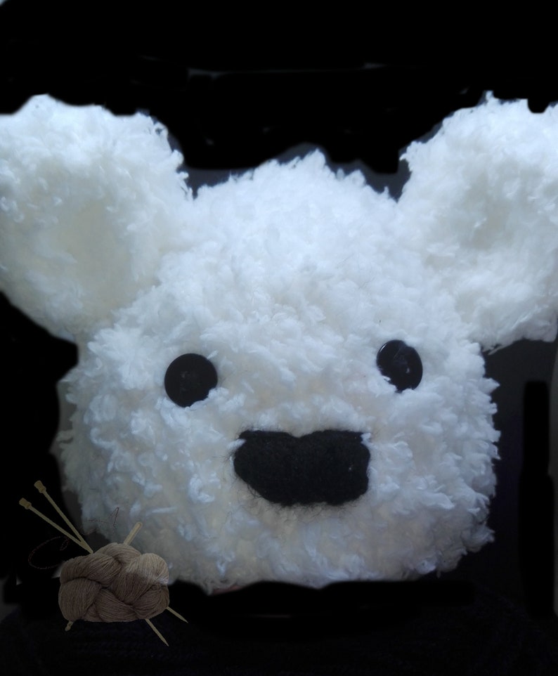 Baby set in wool cap slipper and polar bear diaper handmade crochet