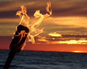 Antorcha de madera hecha a mano: decoración medieval para bodas y jardines