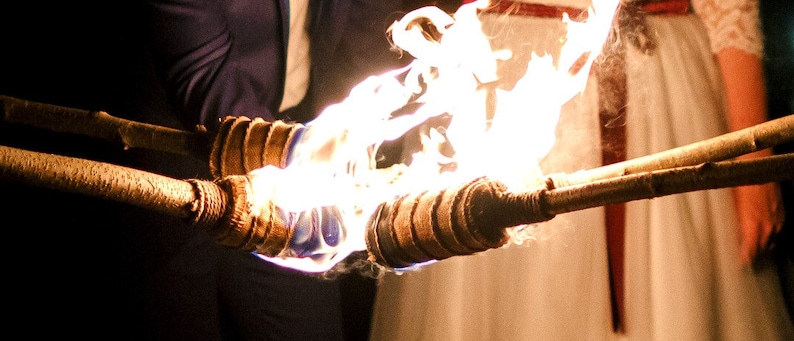 Medieval Wooden Torches / Traditional Fire Torch / Handmade - Etsy