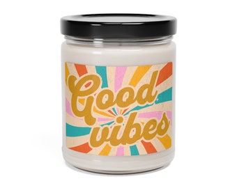 Good Vibes - Cinnamon Vanilla Scented Soy Candle, 9oz