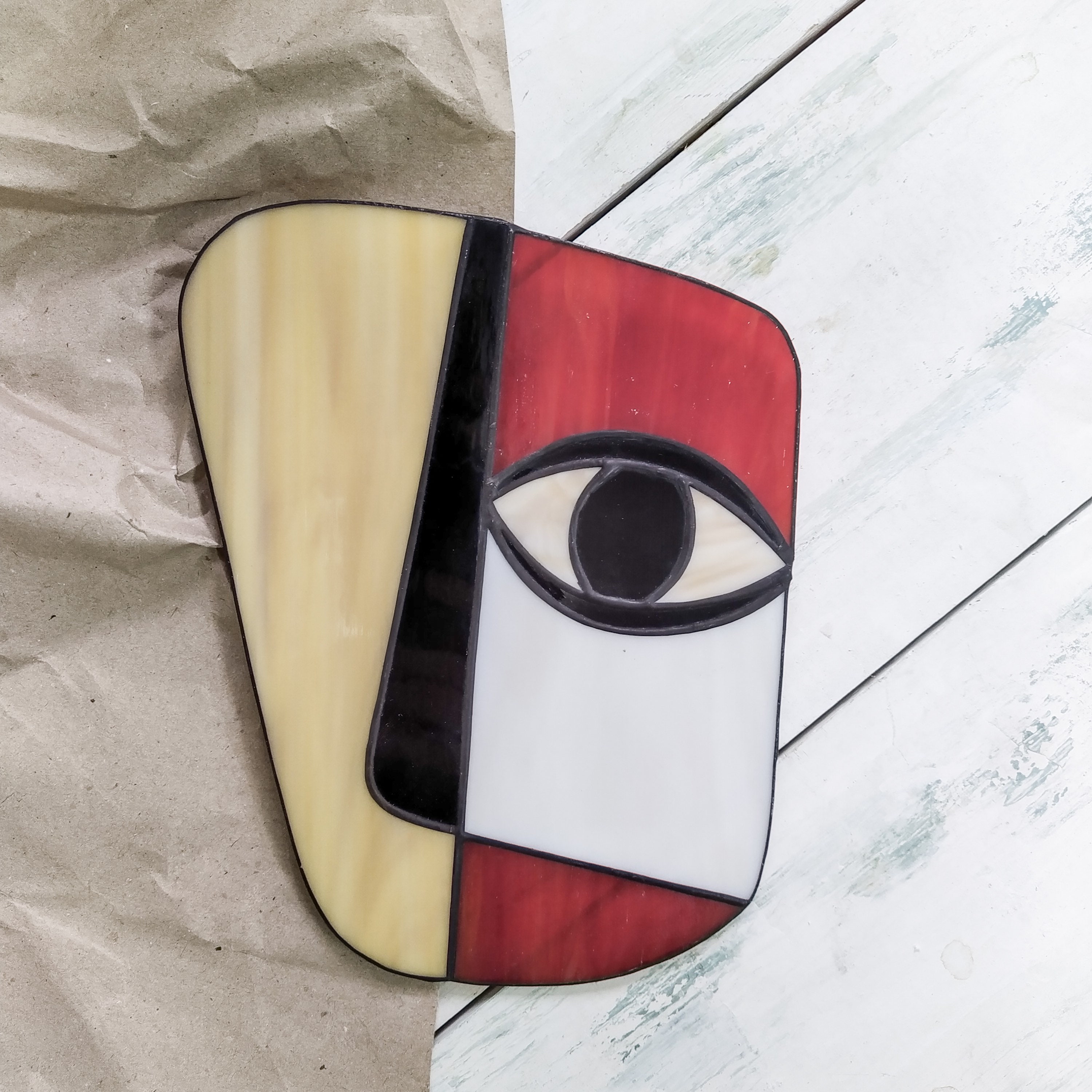 Stained glass paintings Masks Wall decor Wall Art home decor | Etsy