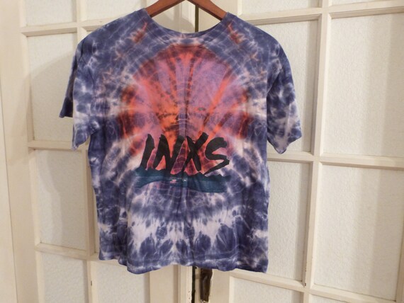 Vintage 90's INXS Concert T-Shirt- Tie Dyed Men's