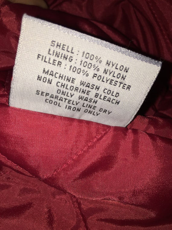 Vintage Indiana Red Silk Bomber Jacket- Men's Siz… - image 10