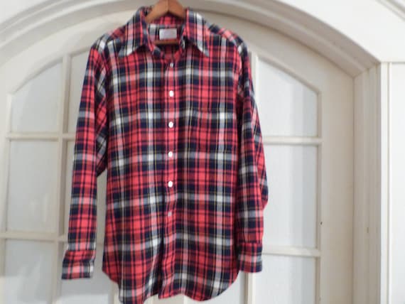 Vintage 1970's Flannel Shirt- Men's XL