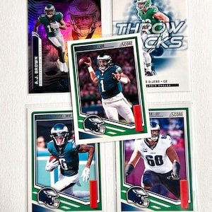 Football Cards - Philadelphia Eagles - pick your favorite players - top load cases included -